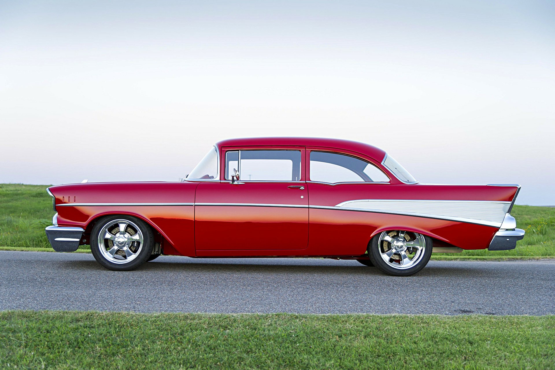 Download Hot Rod Chevrolet 210 Two Door Sedan Vehicle Chevrolet 210 HD Wallpaper