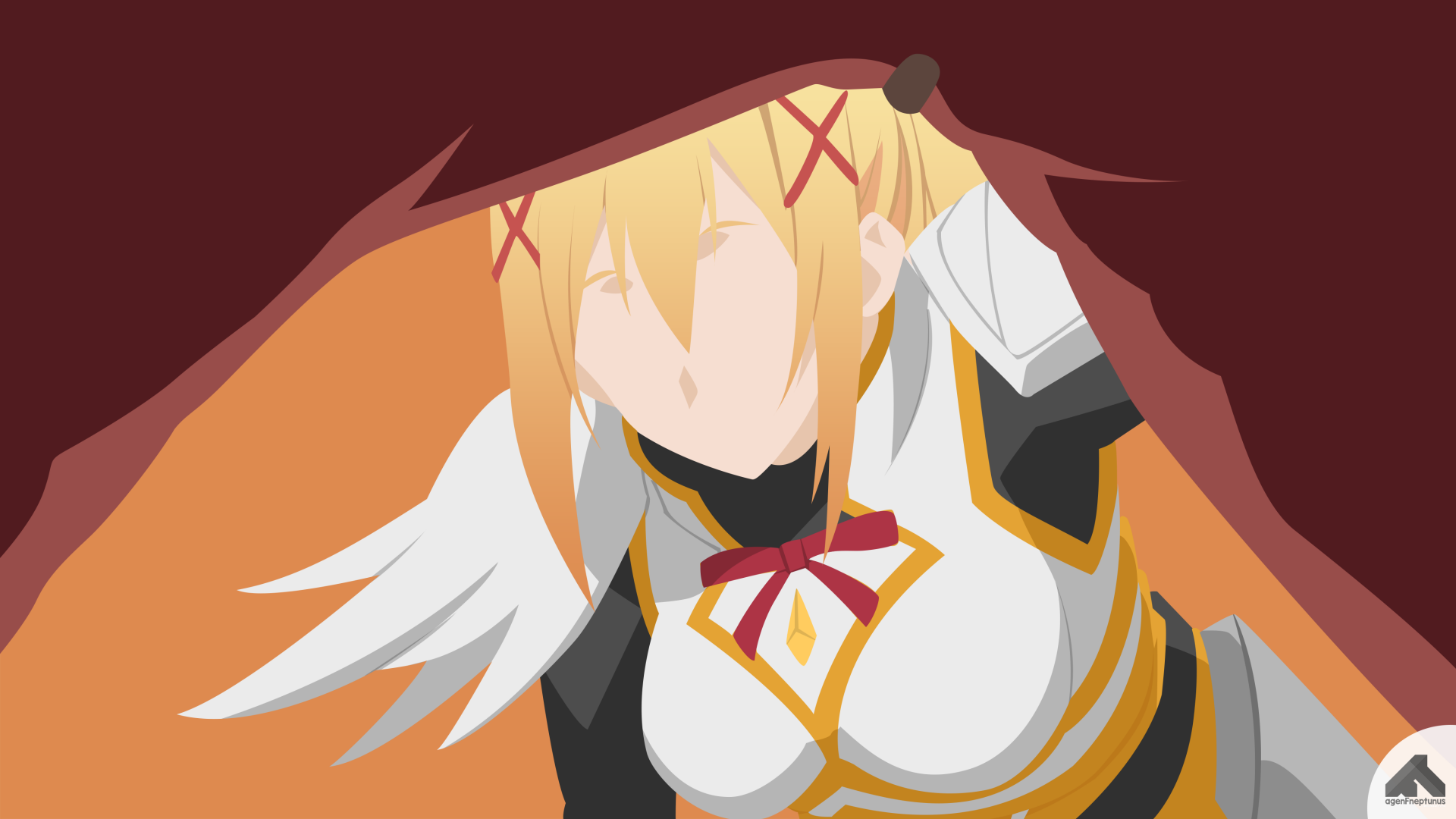 4K Ultra HD anime wallpaper featuring Darkness from KonoSuba - God’s blessing on this wonderful world!! with vibrant colors and dynamic pose.