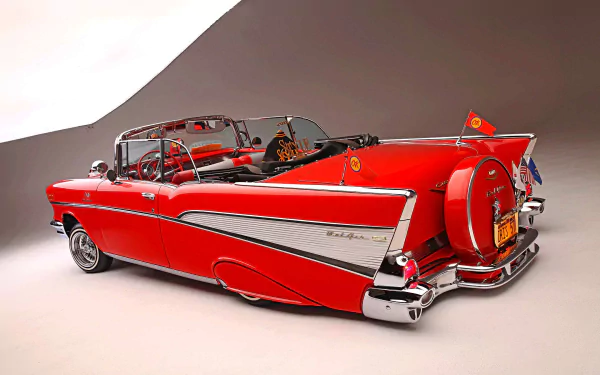 lowrider Chevrolet Bel Air Fuel-Injected Convertible vehicle Chevrolet Bel Air Convertible HD Desktop Wallpaper | Background Image