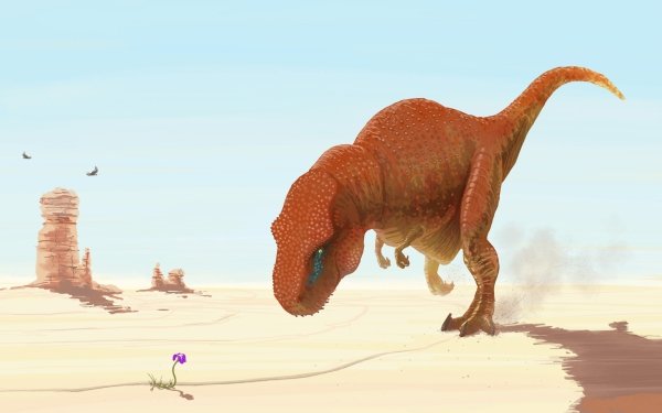 Animal Tyrannosaurus Rex Dinosaurs Desert HD Wallpaper | Background Image