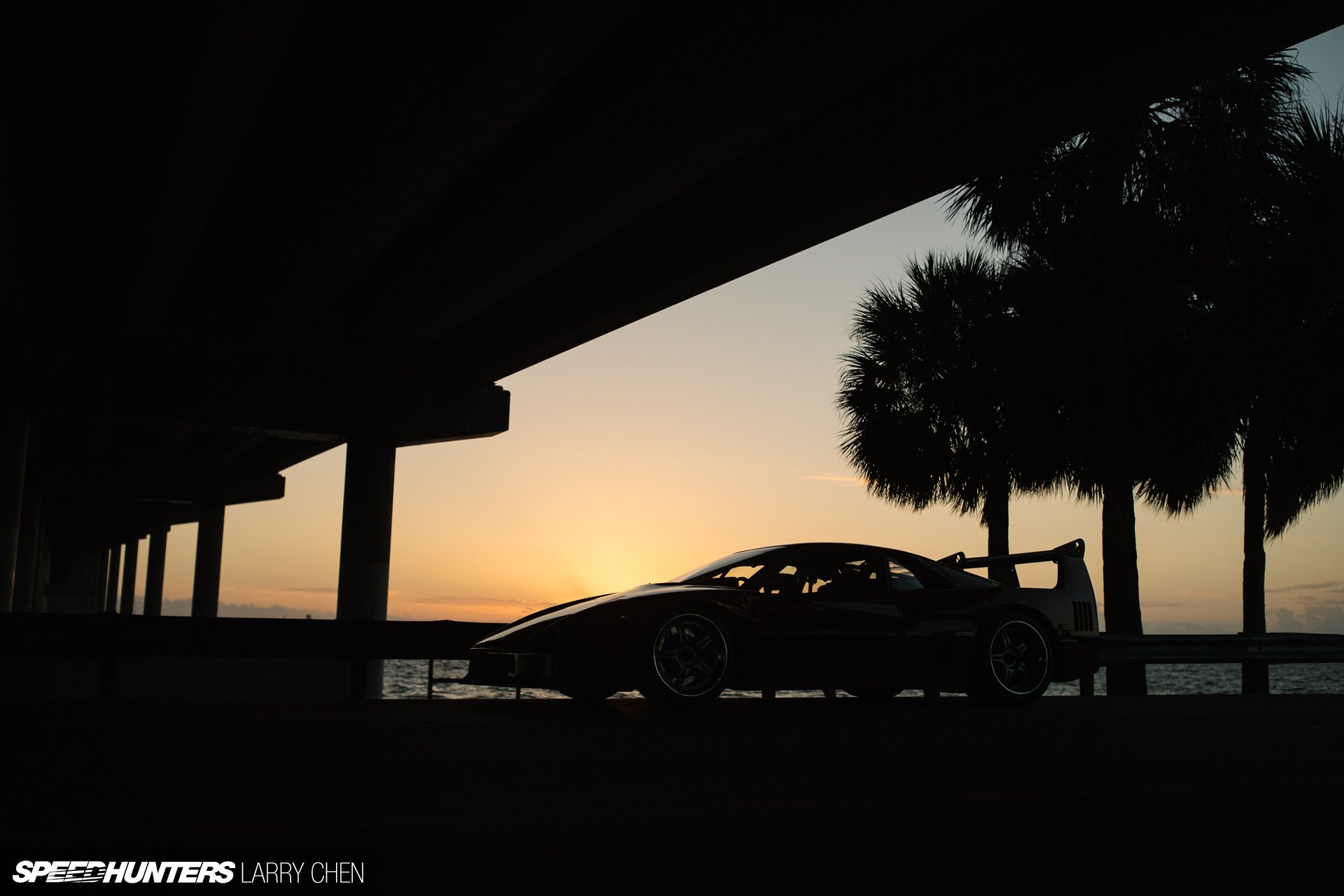 Download Silhouette Vehicle Ferrari F40 HD Wallpaper by Larry Chen