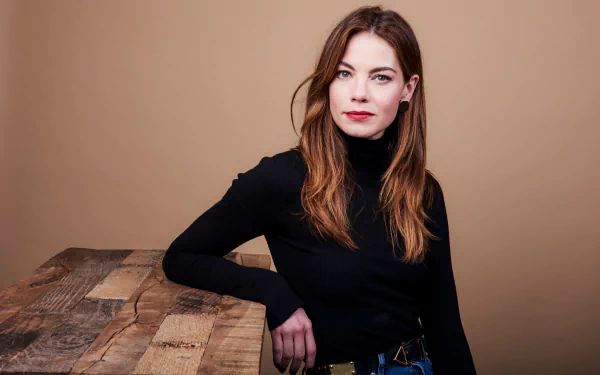 lipstick brunette actress American Celebrity Michelle Monaghan HD Desktop Wallpaper | Background Image