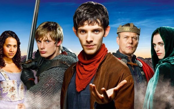 TV Show Merlin Cast Angel Coulby Bradley James Colin Morgan Anthony Head Katie McGrath HD Wallpaper | Background Image