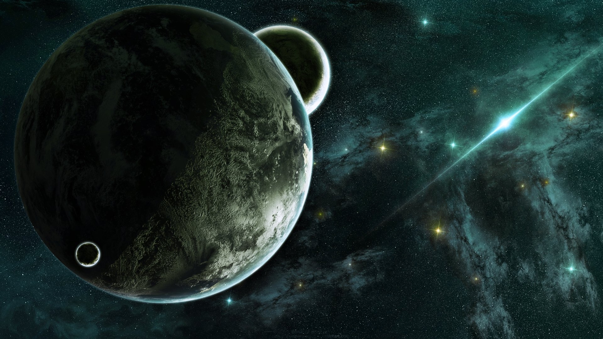 Download Star Blue Space Sci Fi Planet HD Wallpaper