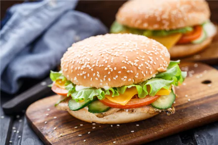 food burger HD Desktop Wallpaper | Background Image