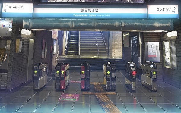 Anime Original Train Station HD Wallpaper | Background Image