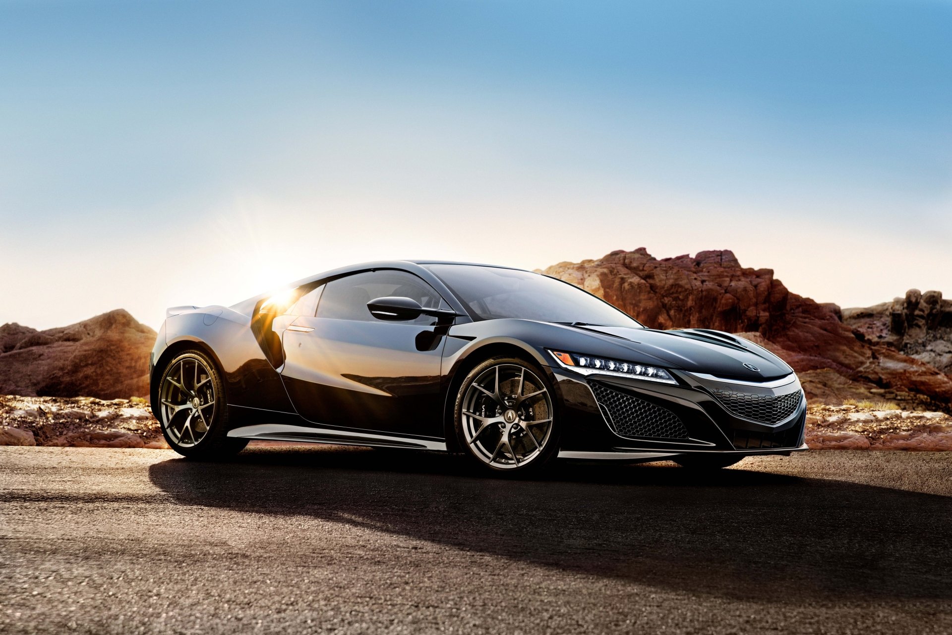 Download Supercar Black Car Car Acura Vehicle Acura NSX 4k Ultra HD Wallpaper