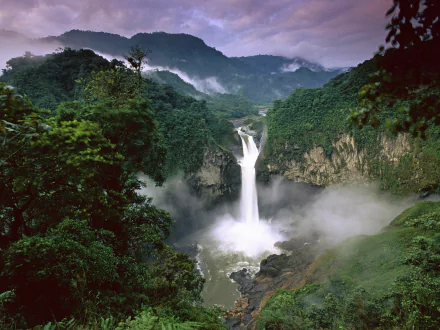  Waterfall in Yasuni National Park in Ecuador