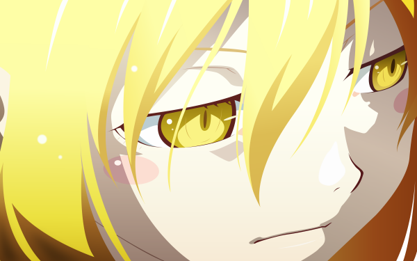 Anime Monogatari (Series) Shinobu Oshino Bakemonogatari Blonde Yellow Eyes HD Wallpaper | Background Image
