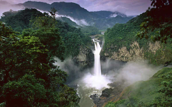  Waterfall in Yasuni National Park in Ecuador