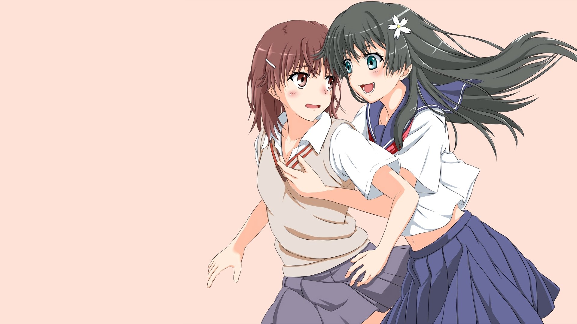 Download Ruiko Saten Mikoto Misaka Anime A Certain Scientific Railgun Wallpaper