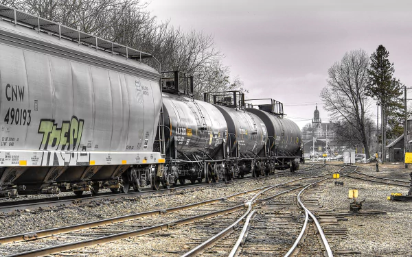 selective color vehicle train HD Desktop Wallpaper | Background Image