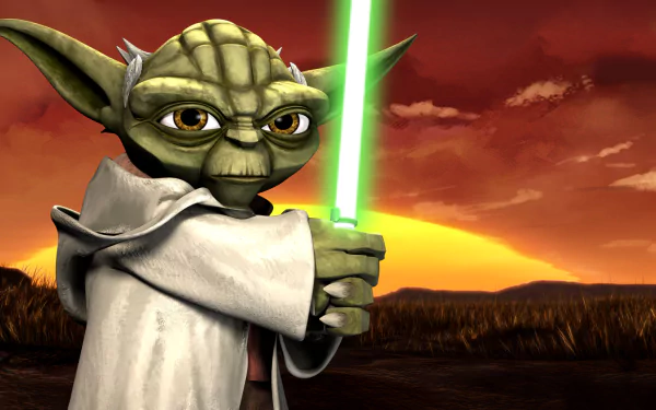 Yoda movie Star Wars: The Clone Wars (2008) HD Desktop Wallpaper | Background Image