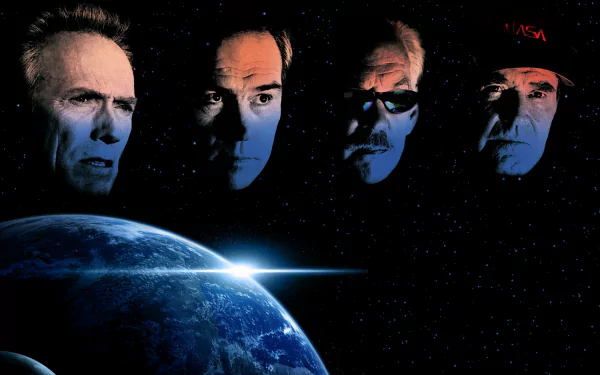 James Garner Donald Sutherland Tommy Lee Jones Clint Eastwood movie Space Cowboys HD Desktop Wallpaper | Background Image