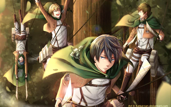 Makoto Tachibana Rei Ryūgazaki Haruka Nanase (Free!) Nagisa Hazuki Free! Attack on Titan Anime crossover HD Desktop Wallpaper | Background Image