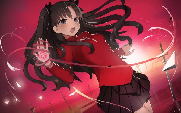 Anime Fate/Stay Night: Unlimited Blade Works Fate Series Rin Tohsaka HD Wallpaper | Background Image