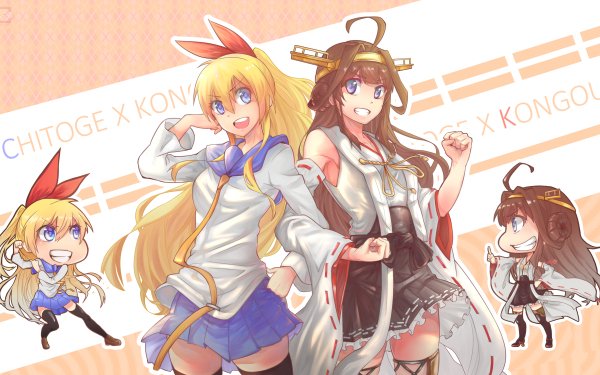 Anime Crossover Chitoge Kirisaki Kongou Kantai Collection Nisekoi HD Wallpaper | Background Image