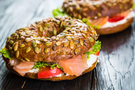  Delicious Bagel with Salmon and Cream Cheese
