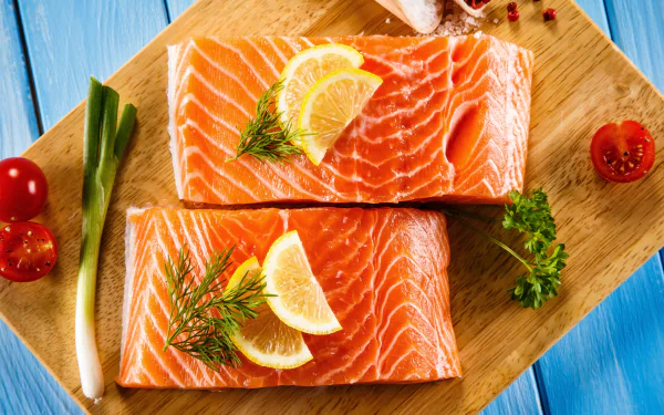 seafood salmon food fish HD Desktop Wallpaper | Background Image