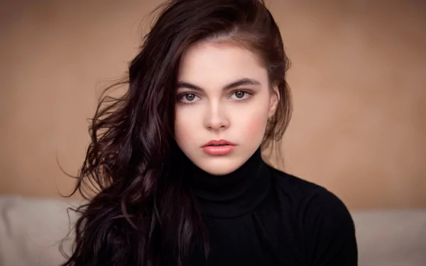 face hazel eyes brunette woman model HD Desktop Wallpaper | Background Image