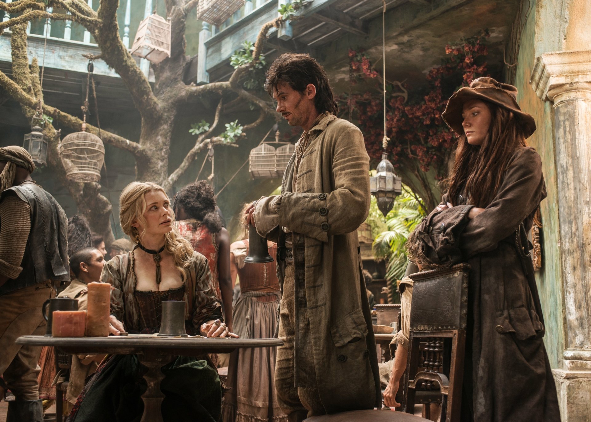 Download Jack Rackham (Black Sails) Toby Schmitz Anne Bonny (Black Sails) Clara Paget TV Show Black Sails 4k Ultra HD Wallpaper