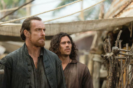 John Silver (Black Sails) Luke Arnold Captain Flint (Black Sails) Toby Stephens TV Show Black Sails HD Desktop Wallpaper | Background Image