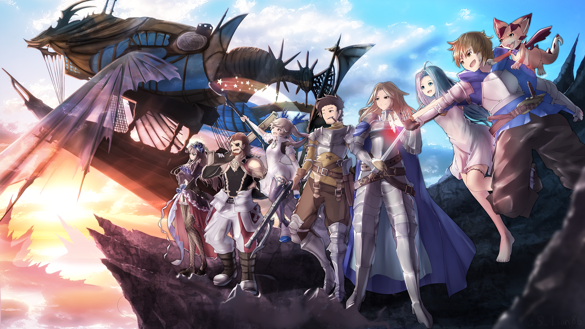Video Game Grand Blue Fantasy HD Wallpaper by Daiji Sato