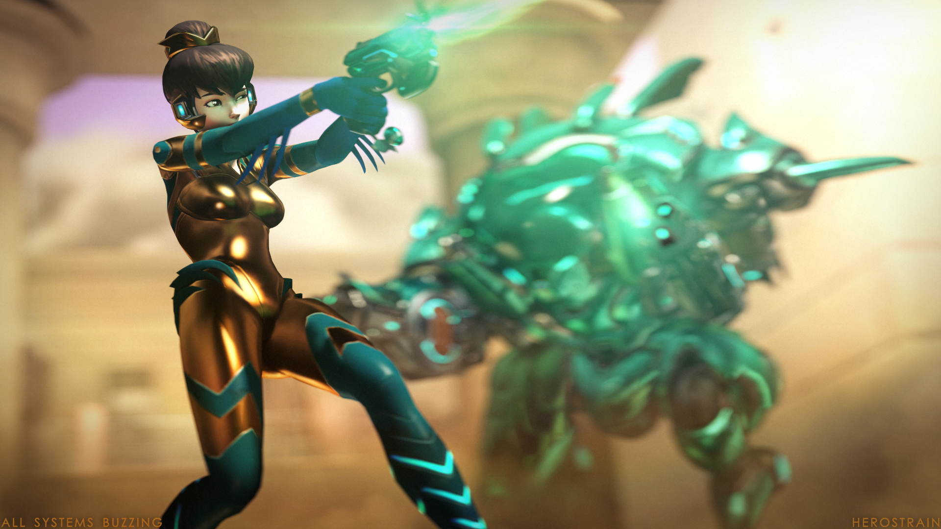 D.Va: Neon Mech Assault — Overwatch HD Wallpaper by Herostrain ...