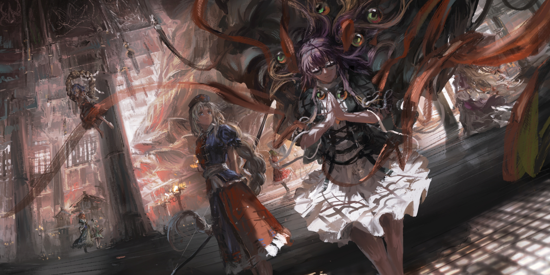 Download Kanako Yasaka Yukari Yakumo Eirin Yagokoro Yuyuko Saigyouji Youmu Konpaku Yuuka Kazami Byakuren Hijiri Anime Touhou HD Wallpaper