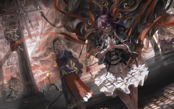 Kanako Yasaka Yukari Yakumo Eirin Yagokoro Yuyuko Saigyouji Youmu Konpaku Yuuka Kazami Byakuren Hijiri Anime Touhou HD Desktop Wallpaper | Background Image