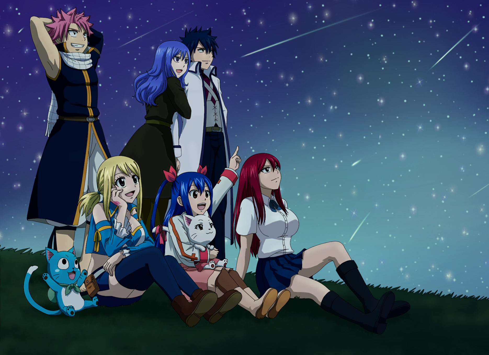 Fairy tail. Нацу грей Эльза Люси и Дождия. Нацу Люси грей и Эльза. Фейри Тейл команда. Нацу Люси грей Эльза Венди.