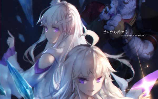 Anime Crossover Emilia Zero Mercenary Pack Re:ZERO -Starting Life in Another World- HD Wallpaper | Background Image