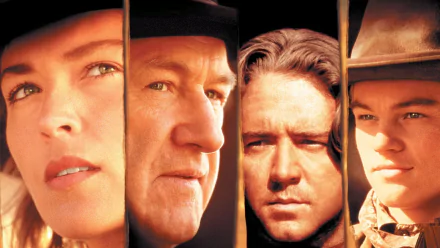 Gene Hackman Sharon Stone Leonardo Dicaprio Russell Crowe movie The Quick and the Dead HD Desktop Wallpaper | Background Image