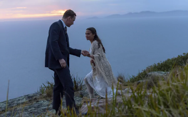 Alicia Vikander Michael Fassbender movie The Light Between Oceans HD Desktop Wallpaper | Background Image