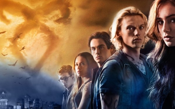 Movie The Mortal Instruments: City of Bones Jonathan Rhys Meyers Jamie Campbell Bower Robert Sheehan Lily Collins Jemima West HD Wallpaper | Background Image