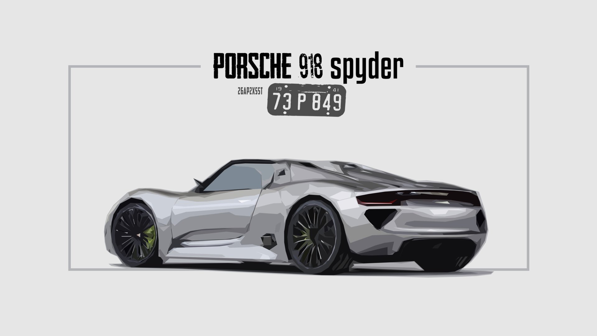 HD Porsche 918 Spyder Black & White Wallpaper by zelko