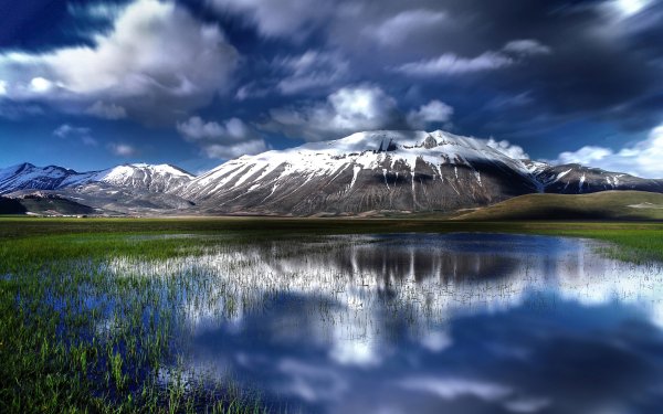 Earth Lake Lakes Nature Landscape Mountain Reflection Cloud HD Wallpaper | Background Image