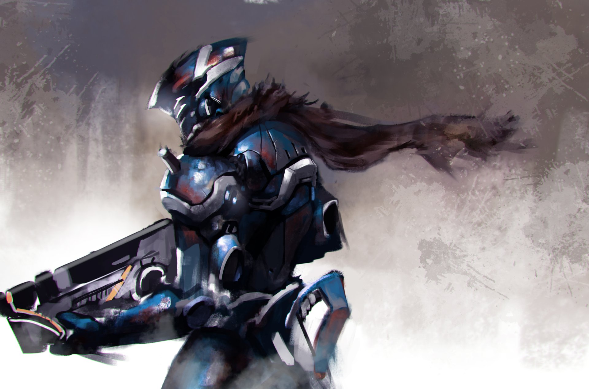 Download Armor Weapon Sci Fi Warrior 4k Ultra HD Wallpaper by Jeffrey ...