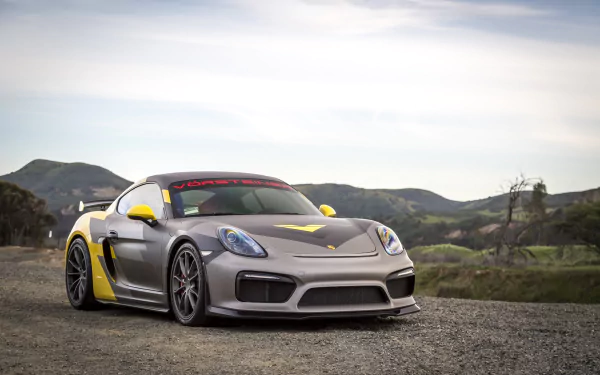 car silver car Porsche Porsche Cayman vehicle Porsche Cayman GT4 HD Desktop Wallpaper | Background Image