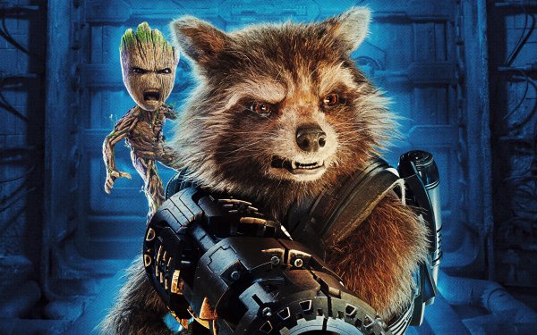 Películas Los guardianes de la galáxia Vol.2 Rocket Raccoon Groot Marvel Comics Fondo de pantalla HD | Fondo de Escritorio