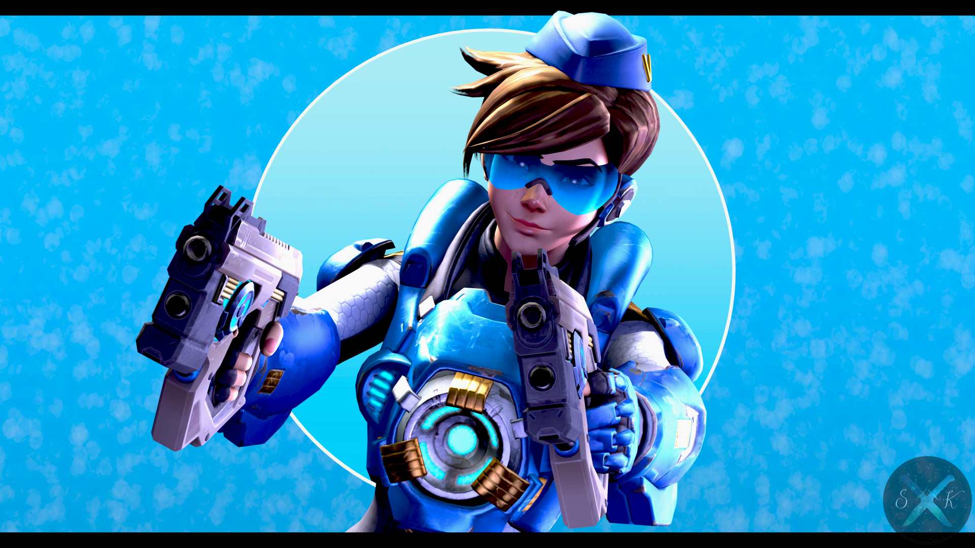 Tracer As Cadet Oxton Overwatch 4K Wallpaper • GamePhD