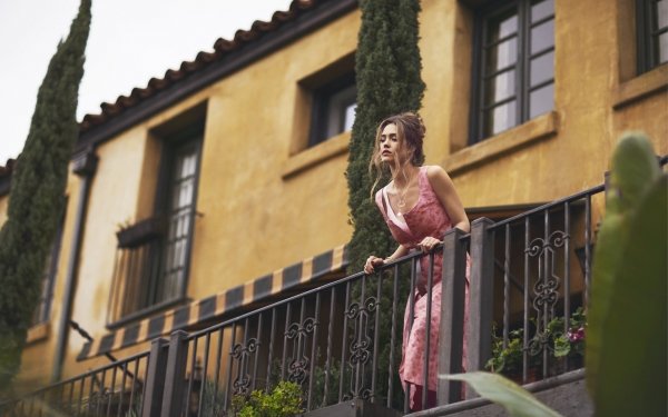 Celebrity Jessica Alba American Actress Brunette Pink Dress HD Wallpaper | Background Image