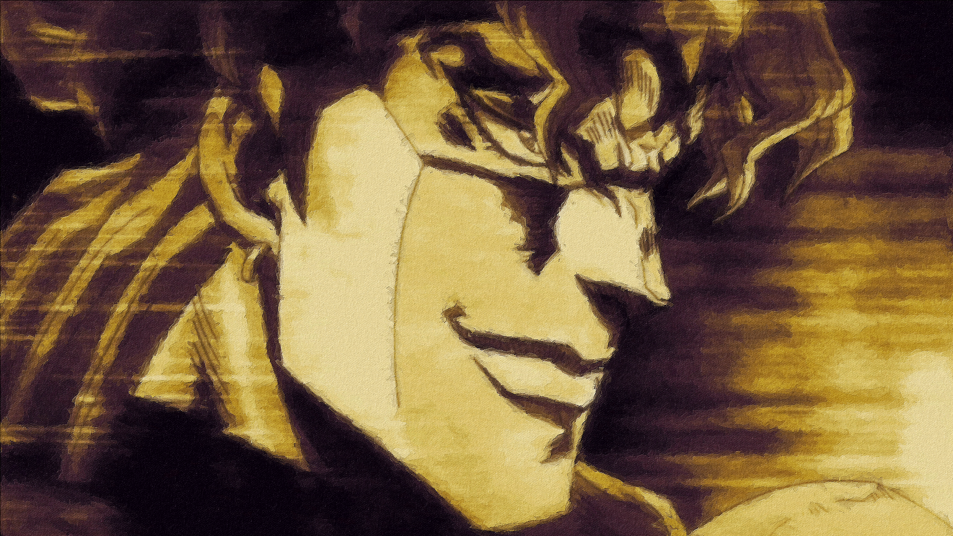 Portrait of Dio Brando from Jojo's Bizarre Adventure