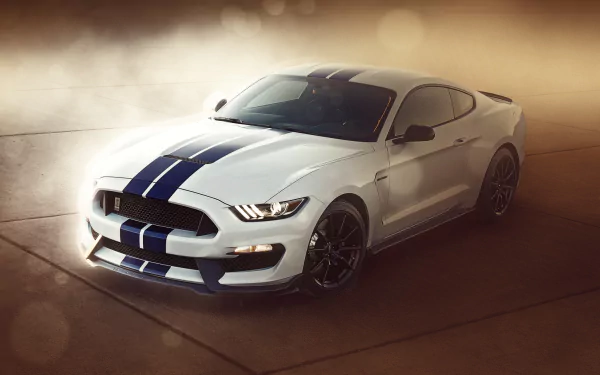  Ford Mustang Shelby Gt350 with Blue Stripes by Vlad Sorodoc