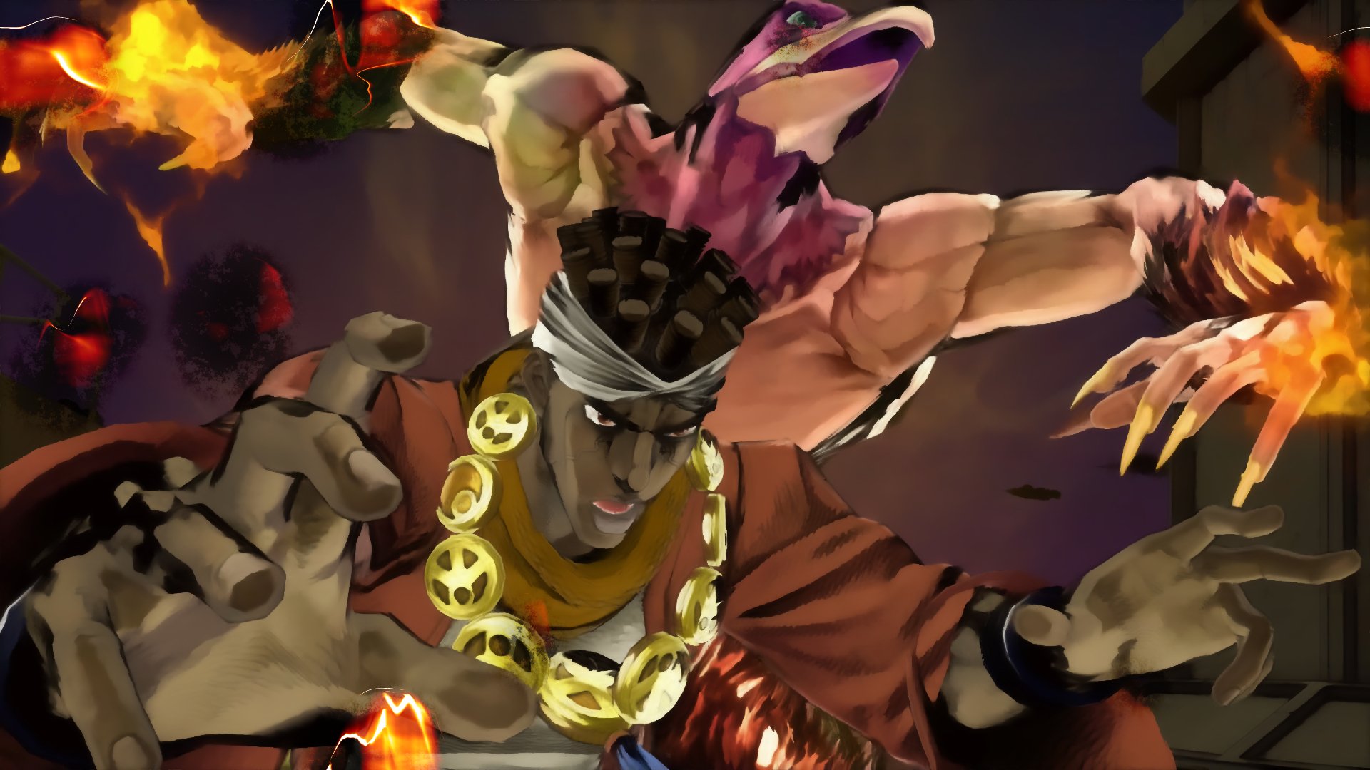 Download Magician's Red (Jojo's Bizarre Adventure) Muhammad Avdol Anime Jojo's Bizarre Adventure HD Wallpaper