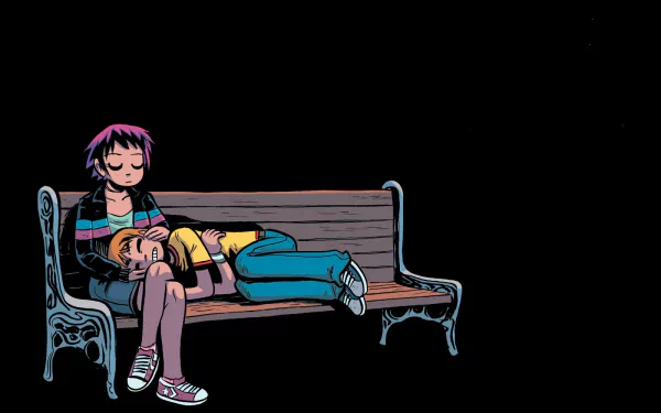 bench Ramona Flowers Comic Scott Pilgrim HD Desktop Wallpaper | Background Image