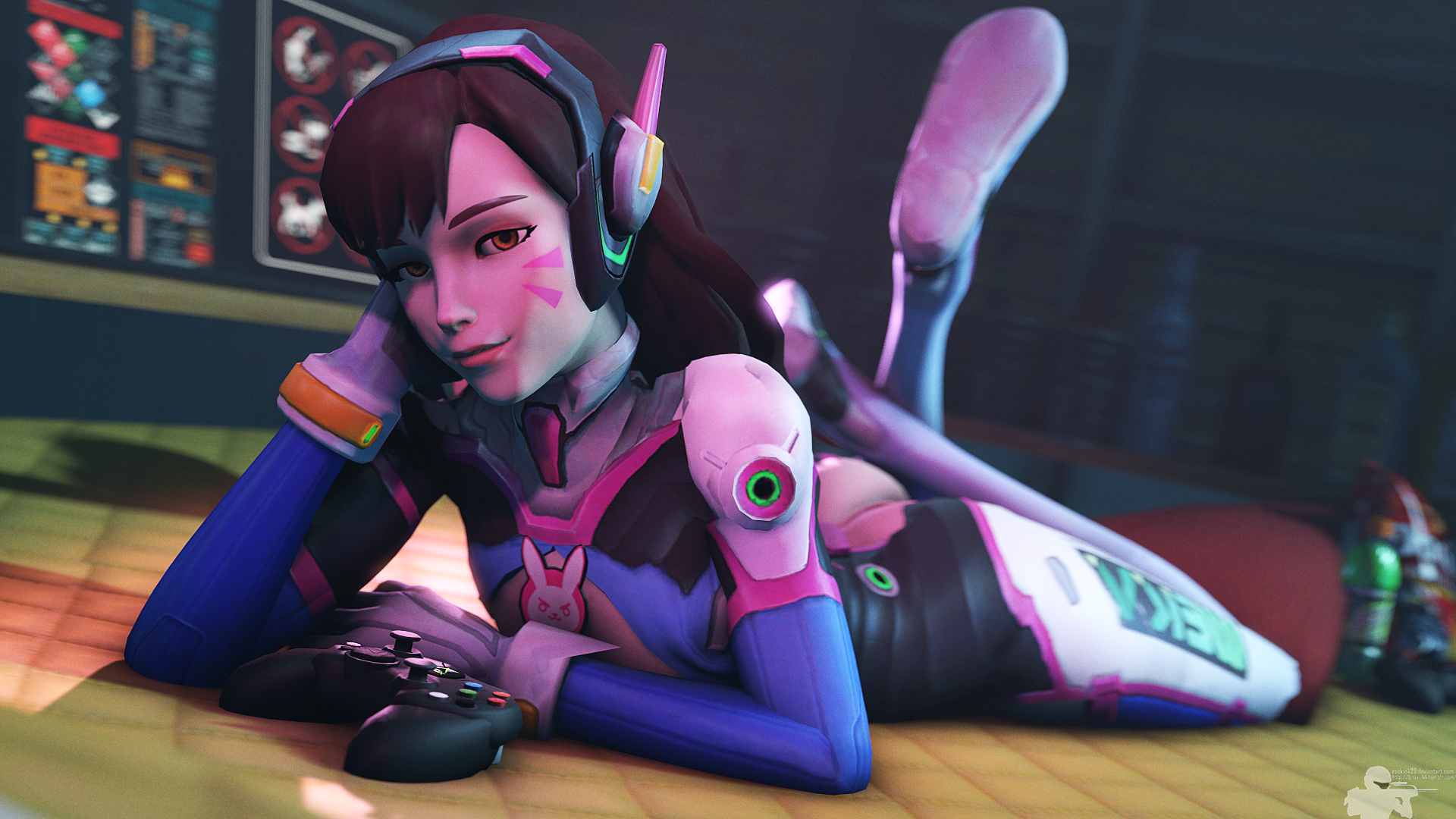 Download D.Va (Overwatch) Video Game Overwatch HD Wallpaper by Rookie425