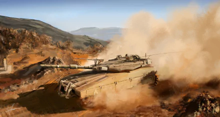 dust tank military Merkava HD Desktop Wallpaper | Background Image