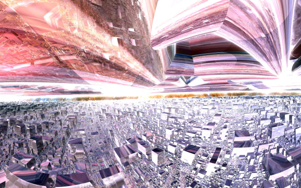  Rose Pipes and Cubes - 3d Fractal Art