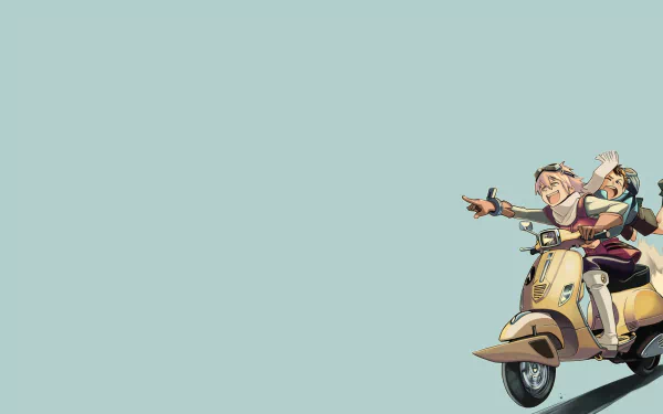 Naota Nandaba Haruko Haruhara Anime FLCL HD Desktop Wallpaper | Background Image